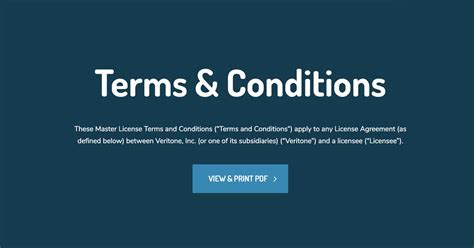 Terms And Conditions .